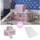Homestyle4u Hochbett 2554 90 x 200 cm Kiefer weiß rosa