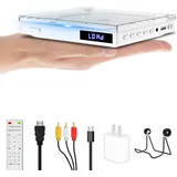 Maite Mini DVD Player Tragbar, Regionen Free mit 1080P HDMI-Anschluss/AV-Ausgang, NTSC/PAL, DVD-Player für TV mit AV/HDMI-Kabeln/USB-Wiedergabe Fernbedienung und Ständer no Support blueray