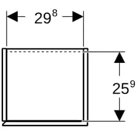 Geberit Renova Plan Hochschrank 33 cm Eiche Natur Holz