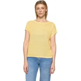 Cartoon Strickpullover mit Rundhalsausschnitt Gelb 36