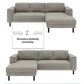 Home Affaire Eckcouch Cord 2-Sitzer Grau