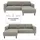 Home Affaire Eckcouch Cord 2-Sitzer Grau