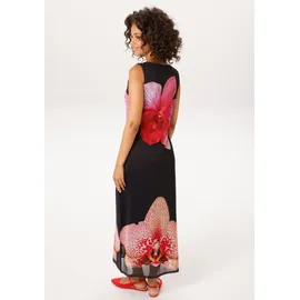Aniston CASUAL Sommerkleid Geblümt Schwarz/Rot/Weiß/Pink/Apricot 46