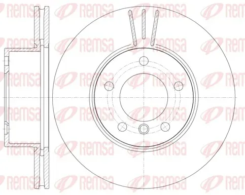 REMSA Bremsscheibe 697410 Vorderachse belüftet 300mm 24mm für BMW