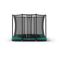 Berg Toys BERG Trampolin Ultim Favorit InGround grün + Garten-Trampolin Draußen Rechteckig Schraubenfeder Versunkenes