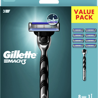 Gillette MACH3 Rasierer mit 8 Klingen Value Pack - 1.0 Stück