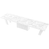 Design Esstisch Tisch HEG-111 Hochglanz XXL ausziehbar 160 bis 412 cm - Weiß