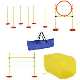 PawHut Agility Hürden Set Hundetraining Hindernislauf Kunststoff