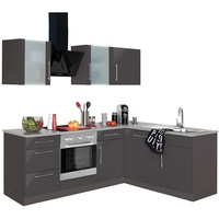 wiho Küchen Winkelküche »Cali«, ohne E-Geräte, Stellbreite 220 x 170 cm grau