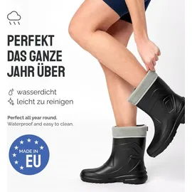 Ladeheid Thermo Eva Gummistiefel federleicht LA-800-2017 (Schwarz/Grau, 36
