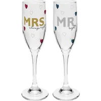 SHEEPWORLD GRUSS & CO Sektglas Set Motiv "Mr & Mrs"