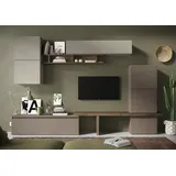 INOSIGN Wohnwand »Infinity, 9tlg. Breite 290 cm, Höhe variabel, Schrankwand (Lowboard,«, braun