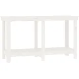 vidaXL Werkbank Weiß 140x50x80 cm Massivholz Kiefer