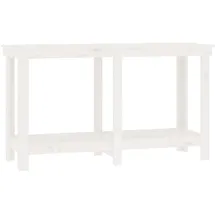 vidaXL Werkbank Weiß 140x50x80 cm Massivholz Kiefer
