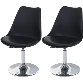 MCW Esszimmerstuhl Vaasa T501 2er-Set Schwarz Chromfuß