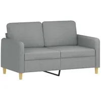 VidaXL 2-Sitzer-Sofa Hellgrau 120 cm Stoff