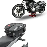 Set: Motorrad Hebebühne Midlift M bis 500 kg rot ConStands mit Hecktasche X30 erweiterbar 20-30Ltr sw