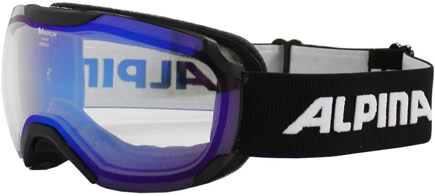 Alpina Pheos Small Varioflex Mirror Skibrille (731 black/black, Scheibe: VARIOFLEX blau (S1-S2))