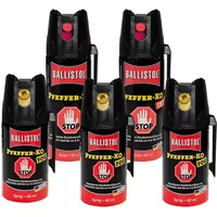 Ballistol Pfefferspray Kombi-Set – 2X Jet 50ml und 3X Fog 40ml – Professionelle Tierabwehr – Präzisionsstrahl & Breiter Sprühnebel – Made in Germany – 5er Sparpack