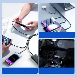 Joyroom USB-A auf USB-C/Lightning/Micro-USB 1,2 m Schwarz