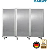 karat office Doppelseitige Trennwand 3-teilig Semi-Transparent