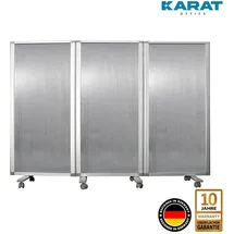 karat office Doppelseitige Trennwand 3-teilig Semi-Transparent