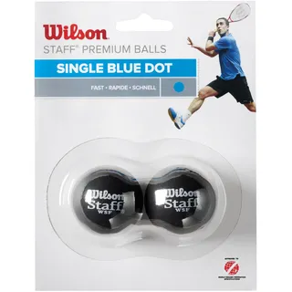 Wilson Staff Squash 2 Ball Squashbälle, Blau, 2 Stück