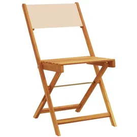 vidaXL 3-tlg. Bistro-Set Beige Stoff und Massivholz
