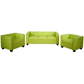 MCW 3-1-1 Couchgarnitur Lille Kunstleder ~ hellgrün