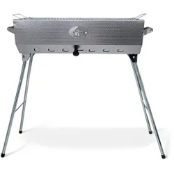 Grillpeter Mangal Set Taschkent 11er Drehspieß 230V Motor Spieße