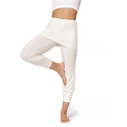 Bellivalini Leggings Yoga Leggings Damen Yogahose mit Rock 3/4 BLV50-276 (1-tlg) mit Rock beige XS