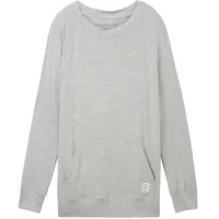 Tom Tailor Damen Loungewear Sweatshirt in Melange Optik, grau,