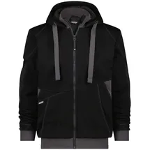 DASSY Sweatshirt-Jacke, schwarz/anthrazitgrau XS