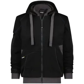 DASSY Sweatshirt-Jacke, schwarz/anthrazitgrau XS