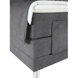 Alina Boxspringbett ALINA "Elsa mit Motor", grau (dunkelgrau gcp 129), B:161cm L:220cm, Chenille GCP (100% Polyester), Komplettbetten, Boxspringbett, inklusive Matratze und Topper, in verschiedenen Größen und Härtegraden