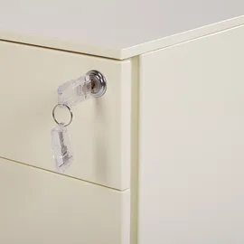 Beliani Aktenschrank aus Stahl Hellbeige