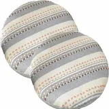 2-teilig Sitzkissen Rund Kordsamt Stuhlkissen Stuhlauflage rutschfest, Stuhlkissen Waschbar, Sitzkissen Gartenstuhl für Esszimmerstühle, Hocker, Bürostühle(9,2pcs:14in/35cm)