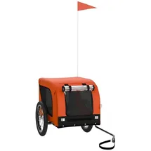 vidaXL Fahrradhundeanhänger orange/schwarz