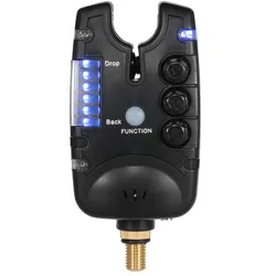 Lixada 6 LEDs, wasserabweisend, verstellbarer Ton, Lautstärke, Empfindlichkeit, akustischer Alarm, Bissanzeiger zum Angeln