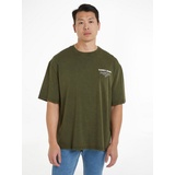 Tommy Jeans T-Shirt »TJM REG WASHED ESSENTIAL TJ TEE«, mit Rückenprint, Gr. XXL, drab olive green, , 28834032-XXL