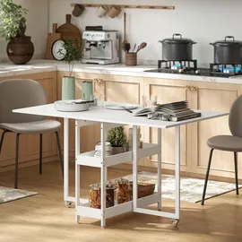 Homcom Küchentisch 80 x 75 x 133,4 cm weiß