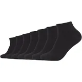 CAMANO Quarter Socken 7 Paare Schwarz 35-38
