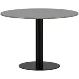 Livetastic Esstisch, Schwarz, Dunkelgrau, Metall, Stein, rund, rund, 106x75x106 cm, Esszimmer, Tische, Esstische, Esstische rund