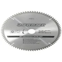 Silverline - Hartmetall-Sägeblatt für Aluminium, 80 Zähne 250 x