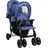 vidaXL Tandem-Zwillingskinderwagen Marineblau