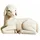 Loberon Deko-Lamm Xénandrine, mit Weicher Beflockung, Detailreiche Gestaltung, Ostern, Osterlamm, Osterfigur, Tierfigur, Polyresin, Creme