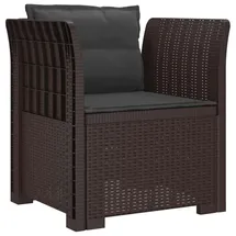 vidaXL 1-Sitzer Sessel 1 x 1 x 1 cm braun