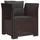 vidaXL 1-Sitzer Sessel 1 x 1 x 1 cm braun