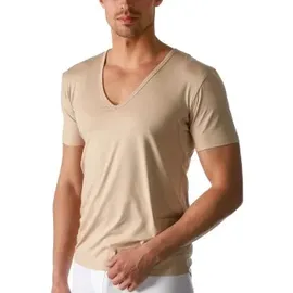 MEY Dry Cotton Functional V-Neck Shirt Beige S