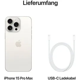 Apple iPhone 15 Pro Max 256 GB Titan Weiß
